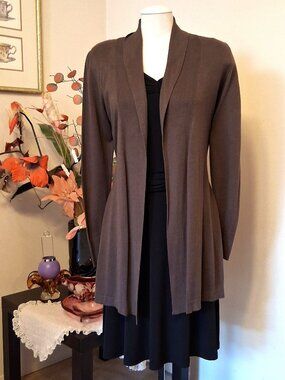 Gollehaug Luxury Knit Open Front Cardigan Lightweight Warm Sweater Coat
